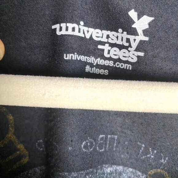 Bella Canvas University Tees Alpha Chi Omega Black V-Neck Tee Size Medium - Picture 3 of 11